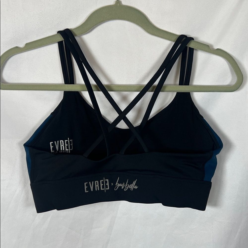 EVREE Barbella Sports Bra Black and Blue size M - Picture 2 of 3